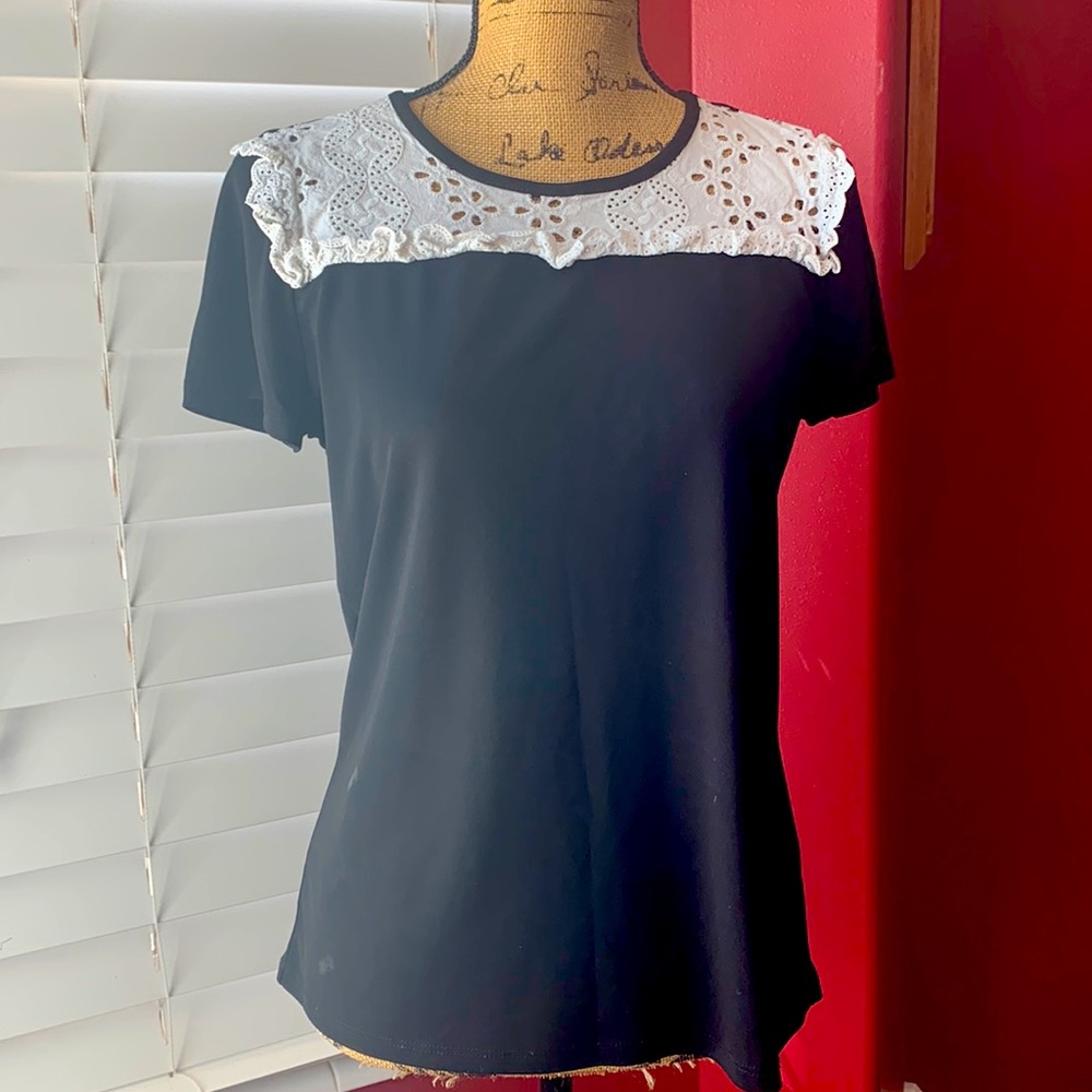 Karl Lagerfeld short sleeve blouse, size S